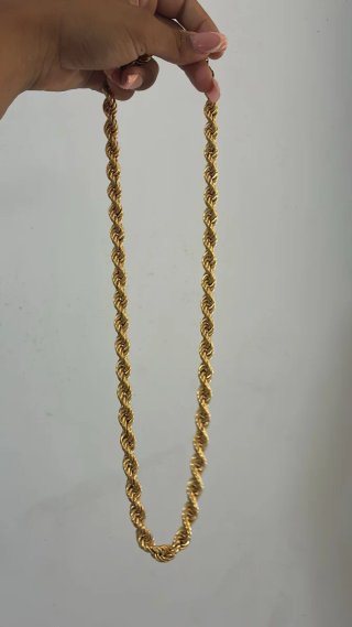 Cadena Cordón Trenzado Oro 18k