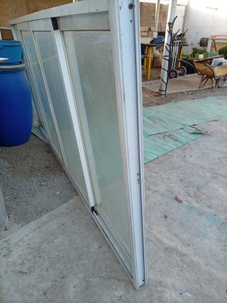 Ventanal corredero aluminio blanco
