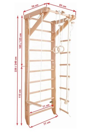Espaldera Gimnasia Infantil Madera
