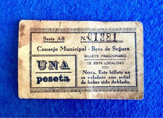 1 PESETA. BEAS DE SEGURA. (EXTREMADAMENTE ESCASO)