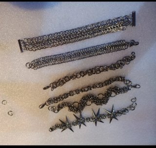 Pulsera de cadena plateada