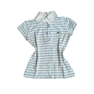 Polo Lacoste Vintage Rayas Azul y Blanco