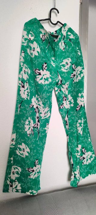 Pantalones Palazzo Verdes Estampados