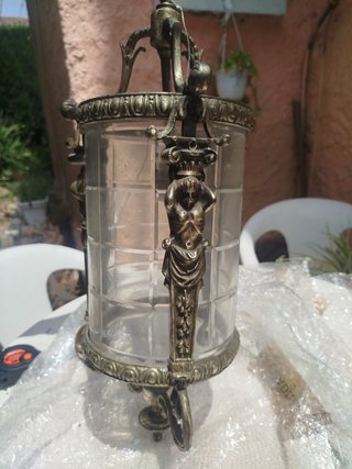 Lámpara de cristal estilo años 30