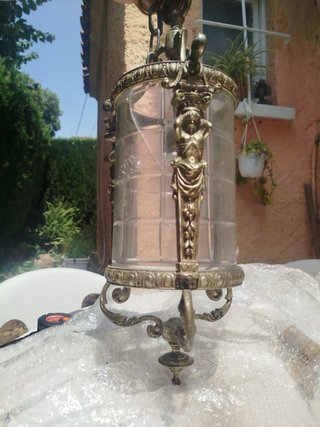 Lámpara de cristal estilo años 30