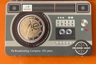 Moneda 2€ Finlandia Yleisradio 100 años