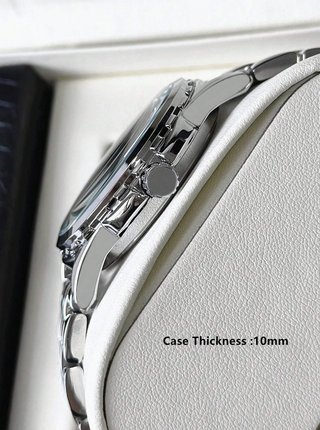 Reloj de Hombre Plateado, Resistente al Agua