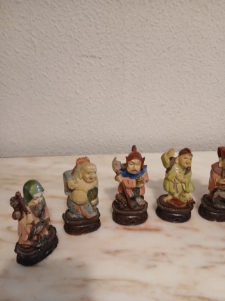 Lote 7 Dioses Fortuna Japoneses Vintage