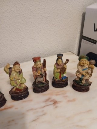 Lote 7 Dioses Fortuna Japoneses Vintage