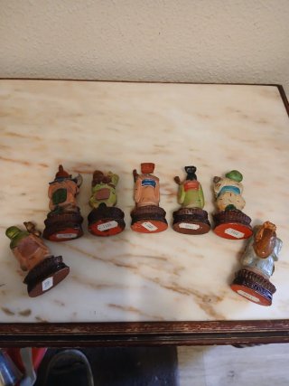Lote 7 Dioses Fortuna Japoneses Vintage
