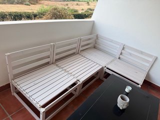 Sofá exterior modular gris