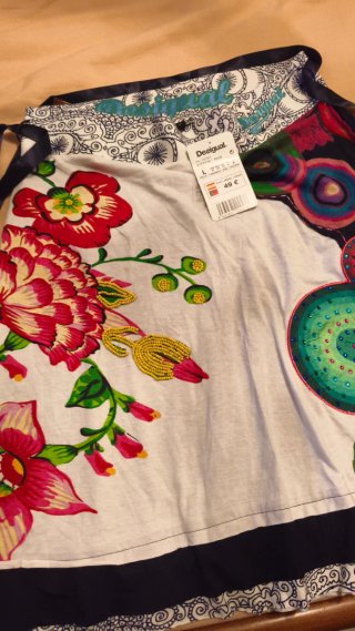 Falda Desigual Multicolor Talla L