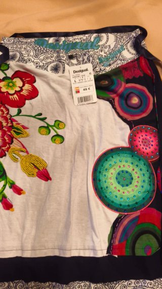 Falda Desigual Multicolor Talla L