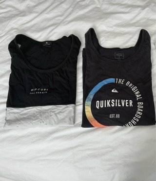 Pack 2 Camisetas Quiksilver y Rip Curl Talla L