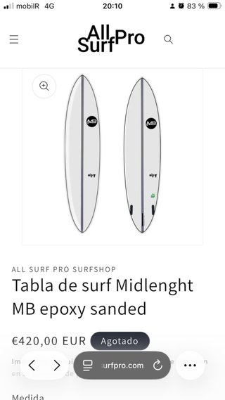 Tabla Surf Midlength MB epoxy