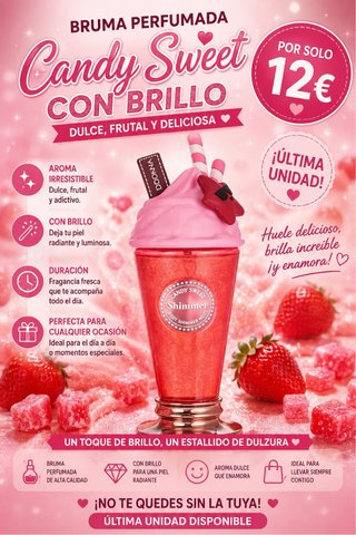 Bruma Corporal Candy Sweet con Brillo Doonna