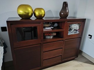 Mesa comedor y 6 sillas madera maciza