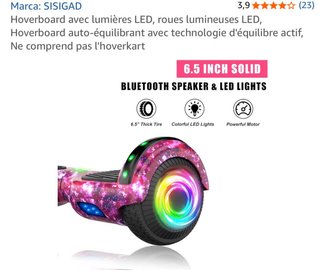 Hoverboard con luces LED