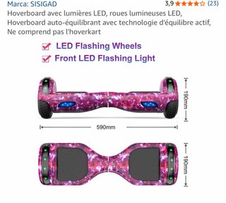 Hoverboard con luces LED