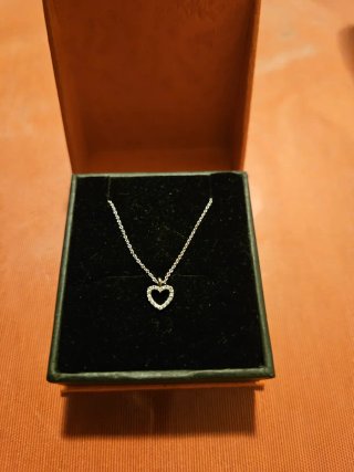 Cadena de oro 18k con colgante corazón