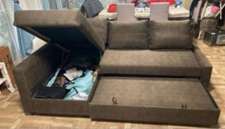 Sofá Cama Chaiselongue Marrón