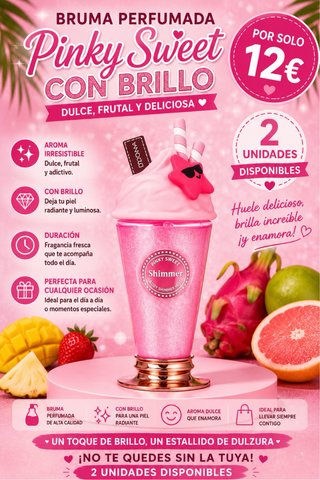 Bruma Corporal Pinky Sweet D'DONA con Brillo