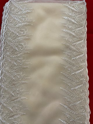 Juego de puntilla gasa beige bordada, 3 unidades!