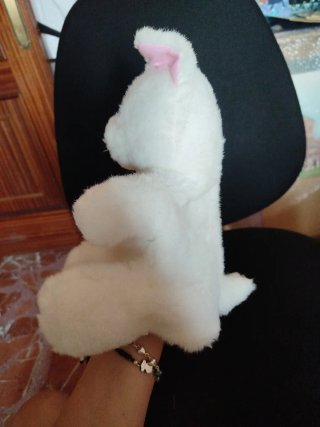 Lote peluches antiguos gato blanco