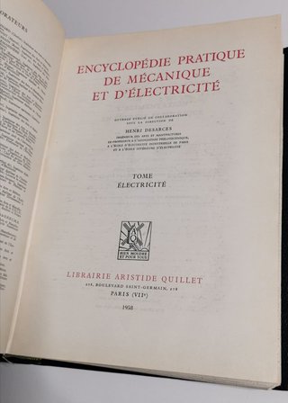 1958 QUILLET Enciclopedia Práctica de Electricidad