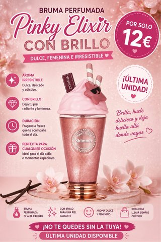 Bruma Corporal Pinky Elixir con Brillo