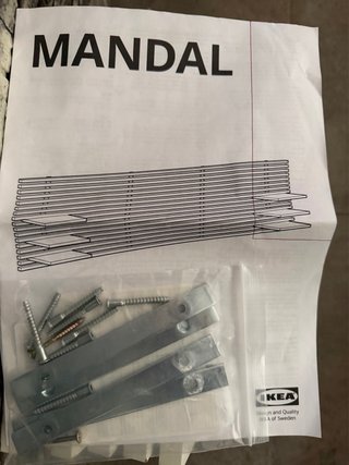 Cabecero IKEA MANDAL 240cm + 6 baldas