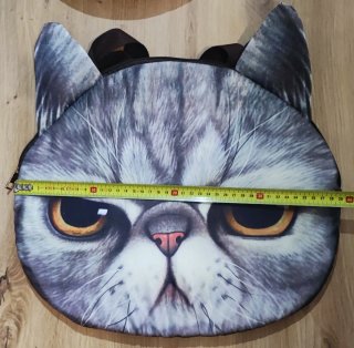 Bolso Cara Gato Gris y Marrón