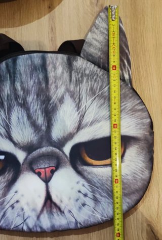 Bolso Cara Gato Gris y Marrón