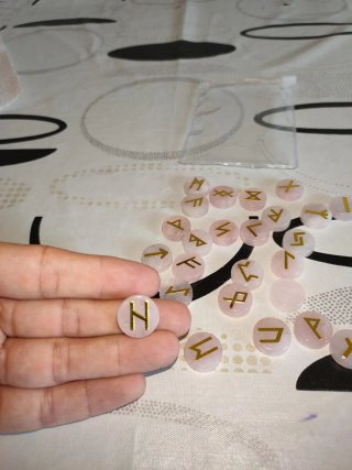 Set 25 Rune Futhark Divinazione Magia Pietra