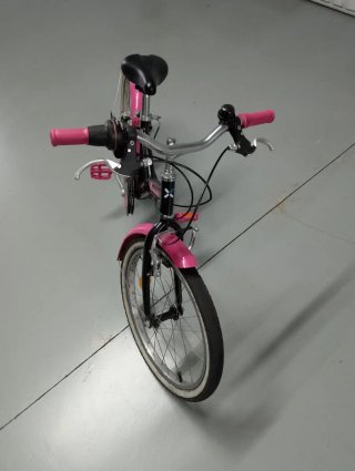 Bici Infantil B'TWIN Negra y Rosa