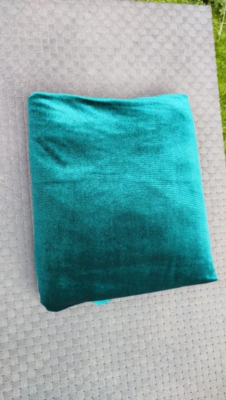 Terciopelo verde elástico