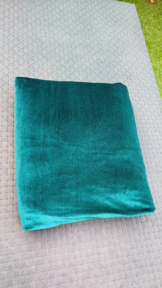 Terciopelo verde elástico