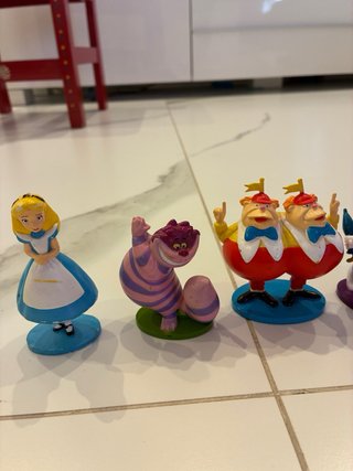 6 Figuras Alicia País Maravillas vintage