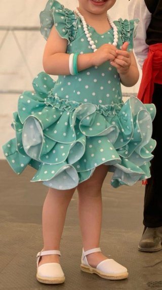 Vestido Flamenca Niña Talla 4 Años