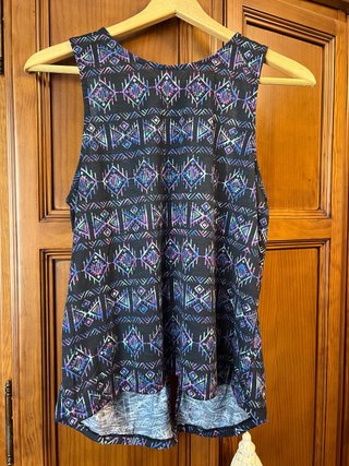 Blusa sin mangas étnica espalda abierta