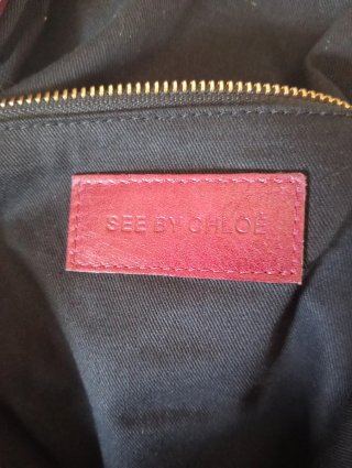 Bolso Piel See By Chloe Rojo
