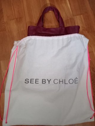 Bolso Piel See By Chloe Rojo