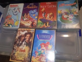 Lote 6 Películas VHS Disney Clásicos Español