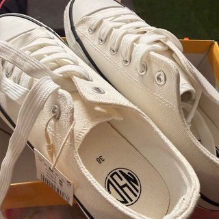 Zapatillas Lona Blancas Nuevas Talla 38 - Con Etiq