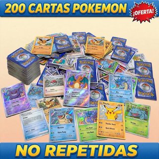200 Cartas Pokémon Originales Sin Repetir
