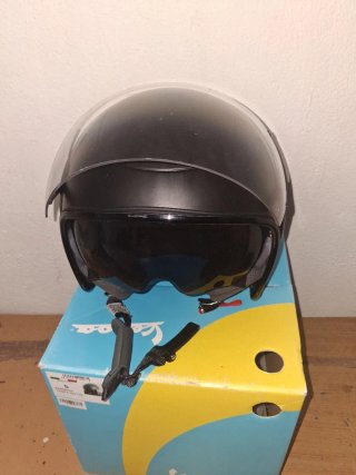 Casco Moto Vespa Notte Talla S Negro