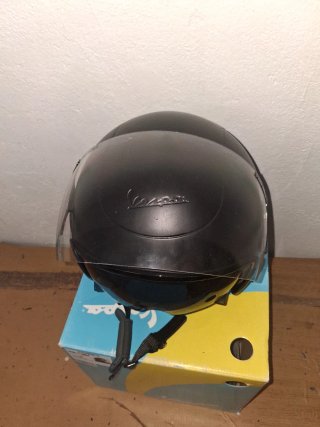 Casco Moto Vespa Notte Talla S Negro