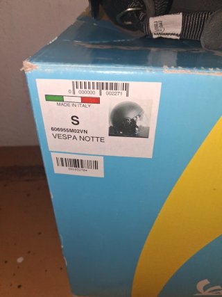 Casco Moto Vespa Notte Talla S Negro