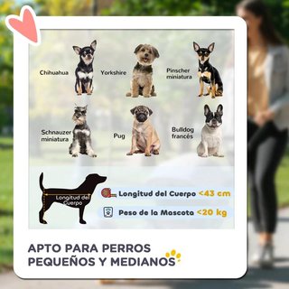 Carrito Perros Medianos Pequeños Capota y Cesta