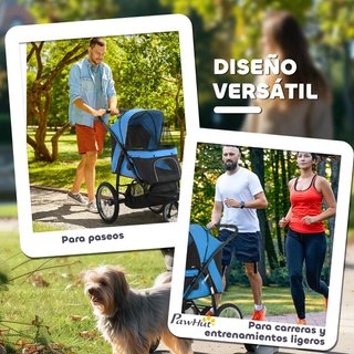 Carrito Perros Medianos Pequeños Capota y Cesta